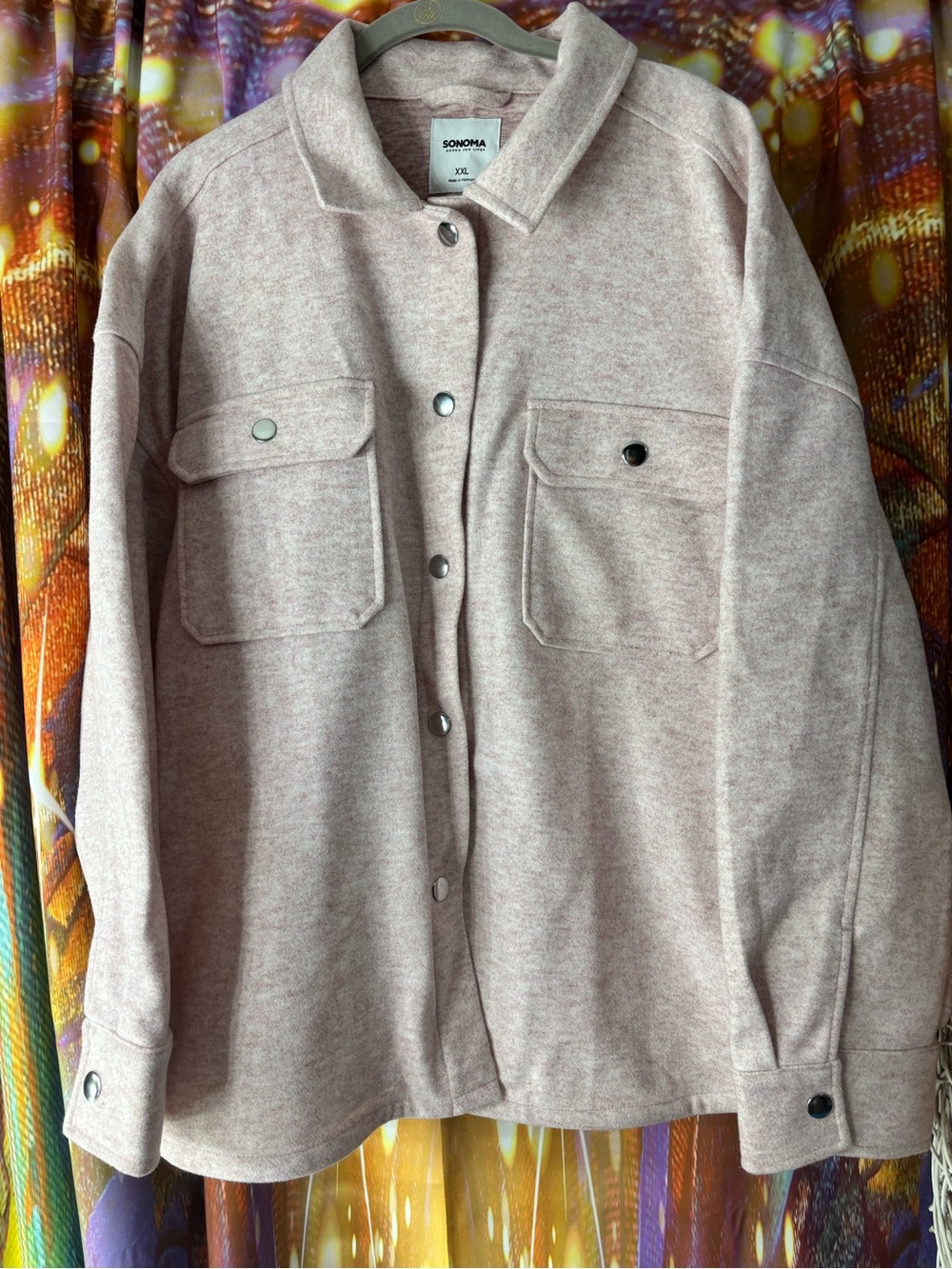 Sonoma Pink Button-Front Shacket